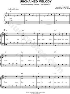 the unchained melody sheet music