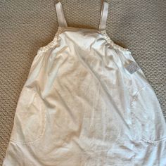 New With Tags, Bow Tie In Back, Halter Top, Xs Dress With Pockets, Halter Top, Bow Tie, Halter Dress, Free People, Color White, Mini Dress, Womens Dresses, Tags