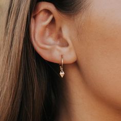 14k Gold Filled Mini Hoop Earrings, Huggie Hoops With Tiny Spike Dangles, Dainty Gold Hoops, Everyday Dangle Hoops, Minimalist Hoop Earrings - Etsy Rose Gold Hypoallergenic Dangle Huggie Earrings, Everyday Huggie Earrings With Dangling Charms, Minimalist Huggie Dangle Earrings With Charms, Everyday Teardrop Hoop Earrings With Dangling Charms, Rose Gold Dangle Huggie Earrings, Everyday Dangle Hoop Earrings With Charms, Mini Hoop Earrings, Gold Hoops, Earrings Etsy