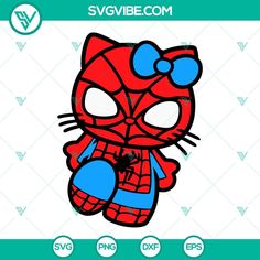 a spider - man character with blue eyes and a red cat on it's chest