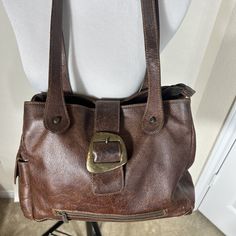 Ripani Women’s Brown Leather Shoulder Bag Handbag Purse. It is preowned so scratches, Stains, smudges are visible. Approximate measurements: 12.5” lengths x 10” height x 6” depth. Brown Leather Shoulder Bag, Handbag Purse, Leather Shoulder Bag, Bags Handbags, Brown Leather, Personal Style, Lookbook, In Italy