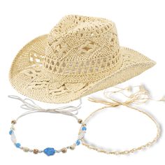 PRICES MAY VARY. Two Replacement Hatbands: These straw cowboy hats for women come with two different styles of detachable decorative hatbands and are decorated with stylish beads to show off your unique charm Size: The straw cowgirl hats for women is about 5" deep crown, and the shapeable brim is about 3.5" wide. Fits most adults with head circumference up to 58cm/22.8 inches (Sweatband is adjustable) Sun Protection & Breathable: The wide brim and high crown of the cowgirl hat provide excellent Adjustable Straw Hat For Beach Season, Adjustable One Size Sun Hat For Beach Season, Adjustable One Size Sun Hat For Summer, Adjustable One-size Sun Hat For Beach Season, Adjustable Beach Hat One Size, Adjustable Country Style Fedora Sun Hat, Adjustable Hat For Vacation, Adjustable Beige Sun Hat For Country Events, Trendy Adjustable Sun Hat For Festivals