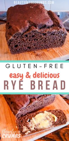 gluten - free, easy and delicious rye bread is the perfect way to use up leftover brownies