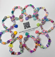 This is my best seller kids item! It would make a great gift. Kids just love these. They are all made 6". If you need a different size please message me.  These are stretchy bracelets and will break if the bracelet is stretched too far. We are not responsible for broken bracelets due to excessive stretching. Multicolor Heart Beads Charm Bracelet For Friendship, Playful Assorted Jewelry For Birthday, Playful Assorted Jewelry For Birthdays, Playful Heart-shaped Beaded Bracelets For Gift, Playful Heart-shaped Beaded Bracelets As Gift, Trendy Multicolor Heart-shaped Charm Bracelet, Adjustable Playful Stretch Bracelet With Heart Beads, Cute Stretch Bracelet With Heart Beads For Gift, Cute Adjustable Stretch Bracelet For Party Favors