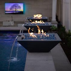 Top Fires 24 Square Concrete Gas Fire and Water Bowl - Match Lit (OPT-24SFWM) Smooth Concrete, Fire And Water, Concrete Finish, Plumbing Installation, Backyard Entertaining, Fire Pit Designs, Fire Water, Gas Fire, Fire Features