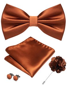 PRICES MAY VARY. Bow Tie Size:2.75" (7cm) wide and 4.72" (12cm) long;Pocket Square:9.85*9.85 inches (25*25cm);Lapel Pin:3.35inches(8.5cm) Tie set including 1 bow tie+1 Pocket Square+1 Pair Cufflinks+1 Lapel Pin High-Quality Materials: This bow tie is made of high-quality silk blend fiber material, which is soft and comfortable, while maintaining the shape and stability of the tie. It can still be perfect after long-term wearing. Multiple Colors Available: This Tie provides a variety of colors an Elegant Cheap Ruby Promise Ring, Luxury Satin Gentleman's Bow Tie, Cheap Formal Satin Bow Tie, Bow Ties With Blue Suits, Luxury Dapper Bow Tie For Semi-formal Occasions, Luxury Gentleman's Tie With Satin Bow, Adjustable Cheap Bow Tie And Suit Accessories, Luxury Gentleman's Satin Bow Tie, Luxury Brown Suit And Tie Accessories For Formal Occasion