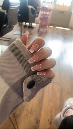 Rhinestones With French Tip, French Tips And Rhinestones, Nail Inspo With Gem, White Tip Nails With Gems, Nail Inspiration With Gems, French Tops With Gems, White Tips With Gems, French Tip Crystal Nails, Nail Inspo French Tip With Gems