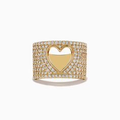 Effy D'oro 14K Yellow Gold Diamond Open-Heart Ring Open Heart Ring, Yellow Top, Open Heart, Effy Jewelry, Gold Diamond, Gold Metal, Heart Ring, Yellow Gold, Yellow