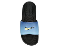 Nike Victori One Men's Slide Sandal Slip into the Nike Victori One men's Slide Sandal for your ultimate weekend footwear. With classic Nike branding and a foam Cushioned footbed, this Slide looks cool while you go about your day. The traction outsole makes sure whatever the activity, you're still good to go. Synthetic upper Slip-On Cushioned footbedTraction outsole Nike Slides With Cushioned Footbed And Round Toe, Blue Sport Sandals With Arch Support For Sports, Blue Sporty Slides With Removable Insole, Blue Synthetic Slides With Arch Support, Nike Cushioned Slip-on Sport Sandals, Synthetic Slides For Water Sports, Cushioned Slip-on Sport Sandals For Water Sports, Synthetic Slip-on Slides For Water Sports, Sporty Fade-resistant Round Toe Sandals