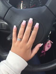 Short Acrylic Nails Designs Pink Ombre, Dip With Gel Polish, Pink And White Ombre Nails Squoval, Ombré Nails Square, Short Ombre Nails Square, Ombre Nails Square, Coffin Acrylic Nails Design, Short Ombre Nails, Acrylic Nails Natural