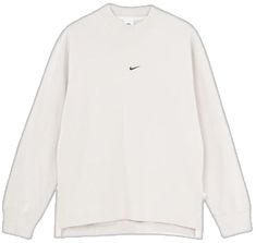 White Nike Crew Top, Nike White Crew Top, Beige T Shirt, Beige T Shirts, Logo Pattern, Logo Tees, Men's Nike, Nike Logo, Nike Men