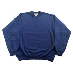 Brand New No Flaws W - 21 L - 24 S - L Classic Blue Crew Neck Sweatshirt, Classic Blue Plain Top, Classic Blue Crew Neck Top, Classic Blue Cotton Sweatshirt, Basic Blue Winter Tops, Basic Blue Tops For Winter, Blue Basic Sweatshirt Relaxed Fit, Blue Relaxed Fit Basic Sweatshirt, Classic Blue Winter Top