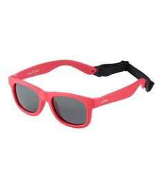 Designed for small kids and toddlers, these durable sunglasses are made from TPU materials that can be twisted and bent with no worries of breaking. Fully integrated, adjustable strap keeps them secure on your child's head. Toddler fit. Toddler 1-3 yrs. Lightweight triacetate polarized lenses eliminate reflective glare. Class 1 optics for excellent clarity. Block 100% UV A, B and C light. TPU frame material is soft and comfortable. Includes microfiber soft case to prevent scratching when not in Red Sunglasses For Summer Outdoor Activities, Sports Sunglasses With Tinted Adjustable Lenses, Sports Sunglasses With Tinted Lenses And Adjustable Fit, Playful Red Sunglasses With Uv Protection, Adjustable Anti-reflective Sunglasses For Outdoor Activities, Anti-reflective Adjustable Sunglasses For Outdoor Activities, Adjustable Anti-reflective Sunglasses For Outdoor, Playful Outdoor Sunglasses With Uva Protection, Pink Polarized Sunglasses For Outdoor Activities