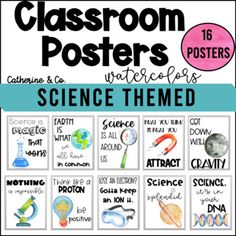 classroom posters for science themed students