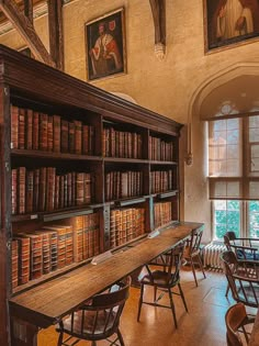 an old library filled with lots of books