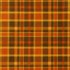 an orange and brown plaid pattern is shown