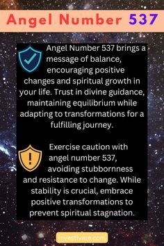 Angel Number 537 Trust The Universe, Embrace Change