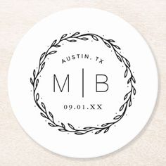 a round white coaster with the words,'mr and mrs'printed on it