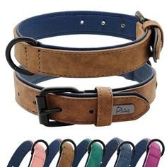 Didog Soft Padded Leather Dog Collar, Breathable Heavy Duty Dog Collar Leather with Adjustable Rust-Proof Metal Buckle for Small Medium Large Dogs (XL: Total Length 24", Fit 17-21" Neck, Brown) Dogs Brown, Buckle Ring, Personalized Dog Collars, Boy Dog, Leather Collar, Dog Neck, Shiba Inu, Collar And Leash