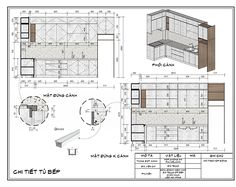 the plans for a kitchen are shown in this drawing