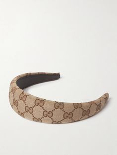 Hair accessories are an effortless way to instantly elevate an outfit and Gucci's headband is sure to make a statement. It's made from canvas that's jacquard-woven with the brand's recognizable monogram and lightly padded. Gucci Headband, Shop Gucci, Embellished Wedding Dress, Designer Headbands, Gucci Gifts, Hair Accessories Collection, Gucci Jewelry, Hair Brands, Dior Jewelry