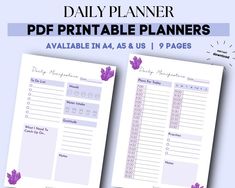 Daily Planner Printable PDF - Shop on Etsy Planners Printables, Daily Planner Sheets, Daily Planner Digital, To Do List Planner, Do List Planner, Daily To Do List