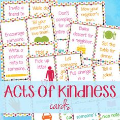 the acts of kindness cards with text that reads, i have to be able to use them