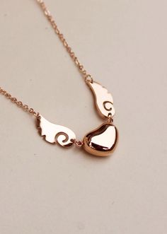 Jewelry Angel, Bff Jewelry, Angel Jewelry, Heart Pendants, Love Pendant, Gold Fashion Necklace, Fancy Jewellery