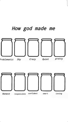 the words how god made me written in black and white on a sheet of paper