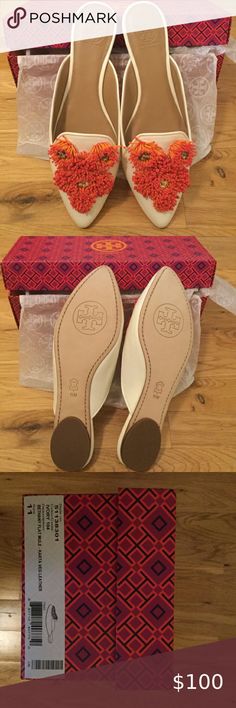 CREAM TORY BURCH SLIDES W BEADED DETAILING Tory Burch Slides, Flat Mules, Detail Shop, Tory Burch Shoes, Leave A Comment, Color Coding, Something New, Tory Burch, Slides