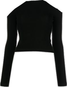 Fitted Black Long Sleeve Ribbed Top, Fitted Black Ribbed Long Sleeve Top, Fitted Black Long Sleeve Top With Ribbed Detail, Black Ribbed Long Sleeve Top For Spring, Black Fine Knit Long Sleeve Crew Neck Top, Black Ribbed Long Sleeve Crew Neck Top, Black Ribbed Long Sleeve Top For Winter, Fitted Fine Knit Black Long Sleeve Top, Fitted Black Fine Knit Long Sleeve Top