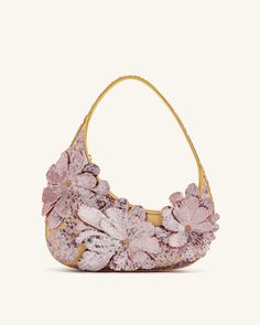 Jw Pei, Rose Bag, Sequin Bag, Fancy Bags, Pink Purse, Pretty Bags, Mode Inspo, Cute Bags, Bag Handle