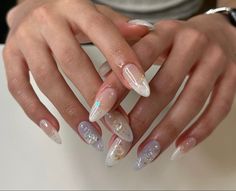 Funky Almond Nails, Nail 2023, Art Designs Ideas, Plain Nails, Edgy Nails, Pretty Gel Nails, Nails Only, Design Nail