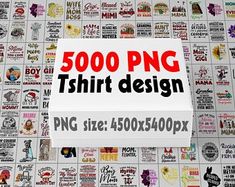 there is a sign that says 5000 png tshirt design on it