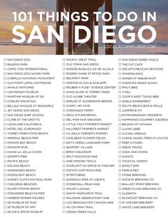 a list of things to do in san diego