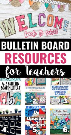 bulletin board with the words bulletin board resources for teachers and students to use in their classroom