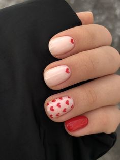 Heart Nail Designs, Cute Gel Nails, Girls Nails