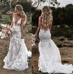 V Neck Mermaid Wedding Dresses Bridal Gown with Appliques sold by dressydances on Storenvy Country Western Wedding, Vowel Renewal, Neck Wedding Dress, Pretty Wedding Dresses, Mermaid Wedding Dresses, Cute Wedding Dress, Dream Wedding Ideas Dresses, Sleeve Wedding Dress, Wedding White