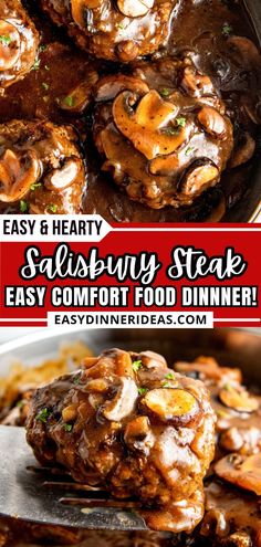 easy and hearty salisbury steak comfort food dinner is ready in less than 30 minutes