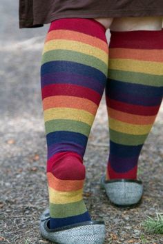 Dreamer Harvest Rainbow Knee High | Sock Dreams About Rainbow, Tall Socks, Rainbow Socks, Knee Highs, Cottage Core, Knee High Sock, A Dream, The Dreamers, Knee High