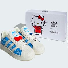 Send Offers. I May Accept. Brand New Never Worn Or Tried On 100% Authentic Straight From Adidas Fast Shipping Sanrio Shoes, Shoes Hello Kitty, Adidas Gazelle Pink, Hello Kitty Shoes, Bold Shoes, Preppy Shoes, Floral Sneakers, Swag Cartoon, Adidas Girl