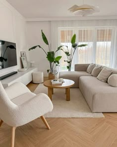 a living room filled with furniture and a flat screen tv