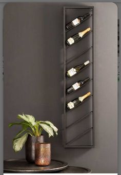 Wall Mounted Wine Shelves, Wine Holder Wall Overstock, Wall Wine Rack In Small Kitchen, Wall Mount Metal Wine Rack, Wine Shelves Wall Black, Wall Wine Storage Metal, Wine Rack Wall Shelf, Wine Bottle Holder For Wall, Tall Wine Rack Ideas