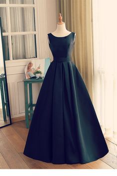 Floor Length Evening Dress, Long Party Dress, Satin Evening Gown, Satin Evening Dresses, Color Rush, Evening Dress Floor Length, Formal Party Dress, Dress A Line, Dresses 2020