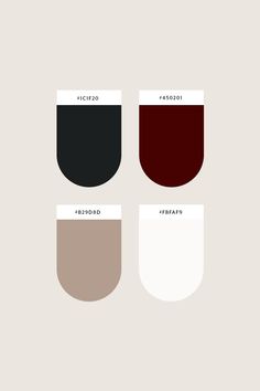 three different shades of black, brown, and white on a gray background with text