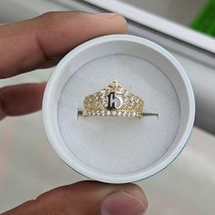 14kt Real Gold Crown Ring For 15 Yrs Old Girl Size 7 Weight 2.45 Gm Stones Are Cubic Zirconia Crown Design 100% Authentic Gold Never Change Color Or Never Fade Never Tarnish Not A Gold Filled Or Not A Gold Plated Gold Crown Ring, Quinceanera Jewelry, Authentic Gold, Crown Design, Crown Ring, Gold Crown, Never Change, Womens Jewelry Rings, Real Gold