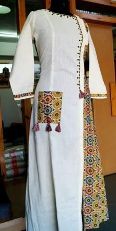 Kurti Tops Designs, Kachhi Work, Turkish Hijab Style, Kurti Tops, Plain Kurti, Turkish Hijab