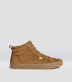 CARIUMA : Women's High Top All Camel Suede Sneaker | The OCA High Canvas Sneakers Womens, Toes Designs, Knit Sneakers, Sneaker Men, Comfortable Sneakers, Comfy Shoes, Suede Sneakers, Sneaker Brands, Toe Designs