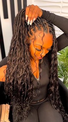 Knotless Braids Goddess, Braids Goddess, Braided Hairstyles For Black Women Cornrows, Cute Braided Hairstyles