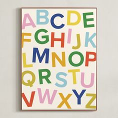 This playful take on a standard alphabet poster is modern, minimal, yet eye-catching. . Alphabet For Kids, Children's Art, Alphabet Poster, Fall 2024, Alphabet, Art Print, Art Prints, Canvas, Art